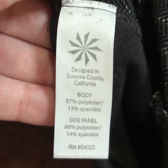 Athleta Lux Herringbone Metro Drifter Faux Leather Moto Leggings w Pockets Sz S - Picture 4 of 7